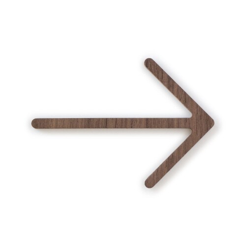 モヘイム(MOHEIM) SIGNS ARROW 矢印 アロー 方向 サインプレート ピクトグラム (ウォルナット)