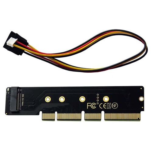Xiwai NGFF M.2 Mキー NVME AHCI SSD から PCI-E 3.0 16X 8X 4X 電源アダプター ロープロファイル高さ 3cm 110mm 80mm SSD 1U サーバー用