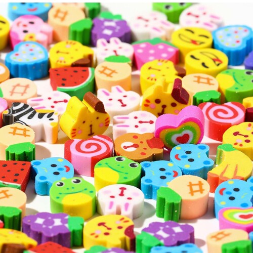 PAVIKEミニ消しゴム 消しゴムかわいい フルーツ動物鉛筆消しゴム 鉛筆消しゴム 家庭や学校、ビジネスイベントでの抽選景品に使える学校文具