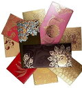 Shagun Gift Envelope (Pack of 10+2 Free) Assorted Color Designs Money Holder Car...