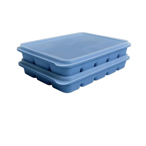 シリコン 製氷皿 製氷皿 四角氷 製氷皿 シリコン 製氷器 蓋付き 氷 作る 容器 小分け ソフト取り出しやすい 蓋付 冷凍保存 耐久性 蓋つき アイスキューブトレー シリコンモールド 2個入