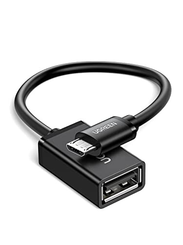 UGREEN OTGP[u USBzXgϊA_v^ micro USB IX-USB A X 12cm ubN