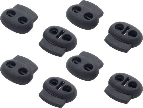 (オーディオファン) スプリング コードストッパー 8点セット 平型 PS 2つ穴ゴム紐止め コードロック