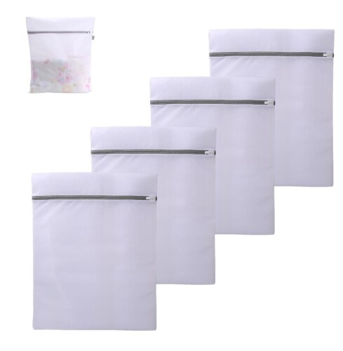 Hongzhanfa 洗濯ネット 抗菌 角型 4枚 セット ランドリーネット ハニカム構造メッシュ 丈夫 耐久性 コート セーター T-シャツ ズボン本など適用...