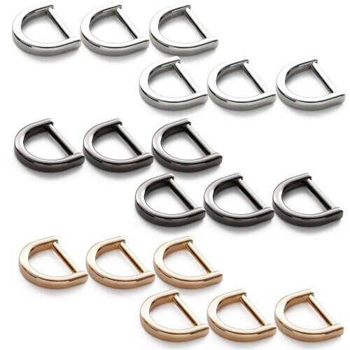 Pstyle. Dカン キーホルダー パーツ 金具 リング 18個セット PST-103 (内径16mm)
