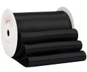 サテンリボン幅100mm x 9m巻 - 手芸、ラッピング、 花束、ウェディングに最適 (ブラック)