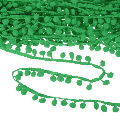 M METERXITY ポンポンボールフリンジトリム 20ヤード11mmボールフリンジトリムリボン ホームデコレーシ..