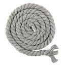 カラー綿ロープ 直径8mm/10mm/12mm/20mm 綿ロープ3ツ打 10M/20M 柔らか 太い 手芸用 天然 コットンロープ 手作り インテリア 飾り DIY (グレー 10mm/20M)