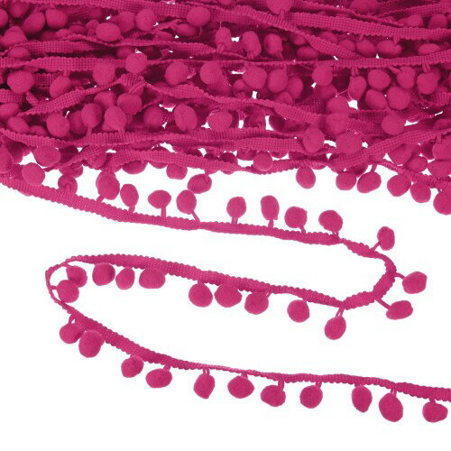 M METERXITY ポンポンボールフリンジトリム 20ヤード11mmボールフリンジトリムリボン ホームデコレーシ..