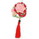 つまみ細工 手作りキット 花チャーム 芍薬 シャクヤク ちりめん 着物生地 和裁 着物素材 和柄 和装 つるし雛 つるし飾り 手芸キット ハンドメイド プレゼン...
