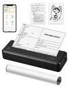 HPRT MT810 A4モバイルプリンター 小型 持ち運び ワイヤレス ポータブル プリンター 旅行 出張 オフィス ビジネス向け 家庭用 感熱紙付き