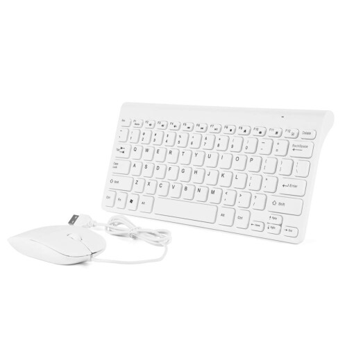 有線キーボードマウス、超薄型USB有線キーボード光学式マウスマウスセットPC用コンボノートパソコンusbゲーミングマウスkeyboarマウスセット(白)