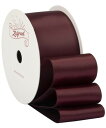 サテンリボン幅38mm x 9m巻 - 手芸、ラッピング、 花束、ウェディングに最適 (バーガンディ)