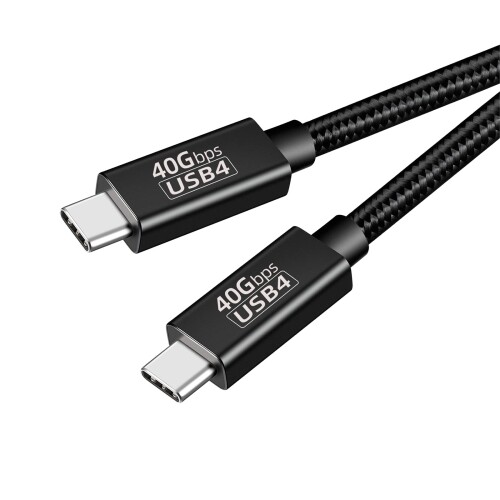 Thunderbolt 4 P[u (0.2m, ubN) USB4Ή Popolier ( 240Wo / 40Gbpsf[^] / 8KE4K / USB 3.2/3.1/3.0/2.0 ) T_[{g 4P[u USB4Thunderbolt 3USB-CƉʌ݊ Mac Macbook iPad Galaxy H