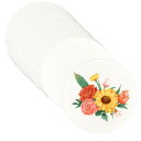 水彩紙 カードサイズ 水彩画用紙 ポストカード 中目 300gsm 50枚入り 水彩紙 丸 直径12 cm ブックマーク 紙 無地 サンキューカード、招待状、グ...