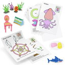 3D ペン印刷テンプレート、20 シート 3D プリンター描画グラフィティ、PVC 透明ボード付き 3D ペイント ペーパー ステンシル、子供用クリスマス誕生日...