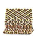50個 埋め込みナット M8*20mm インサートナット ねじ込みタイプ 炭素鋼 家具 木工 DIY ジョイント パーツ 接合 金具 (M8*20mm)
