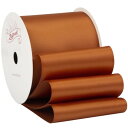 サテンリボン幅63mm x 9m巻 - 手芸、ラッピング、 花束、ウェディングに最適 (コパー)