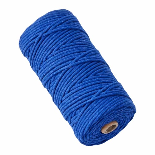 ILLIDAN 綿ロープ 太さ 3mm 長さ 10M 汎用 ロープ 柔らか 太い 天然 コットンロープ 手作り インテリア 飾り 手芸用 DIY 綿 (3mm/10M ダークブルー)