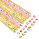 HyzaPhix 折り紙 星 紙 DIY 1080pcs 22*1*1cm かわいい 両面 アヒル 幸運 装飾 誕生日 贈り物 クラフト用品 キラキラ おりがみ...