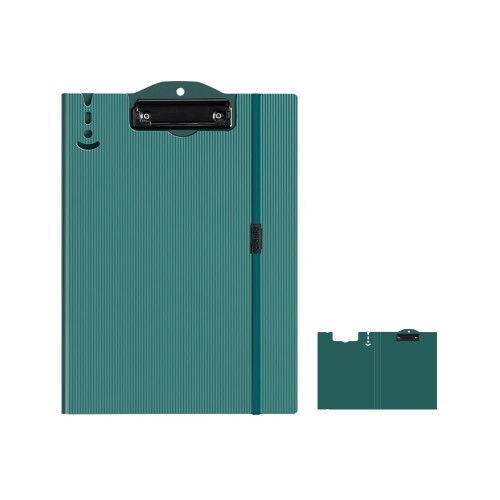 Costowns 二つ折り ダブルクリップファイル 横型 縦型クリップ バインダー クリップボード A4 100枚A4資料用紙が収納可 360°折り畳み可能 1...