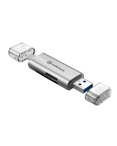 USB C J[h[_[ Ankmax UC313S USB3.0 SD TF Micro SD USB Type C J[h[_[ OTG AndroidX}z ^ubgAMacBookAWindows PCɓKpc