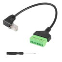 SinLoon RJ45ねじ端子、イーサネットRJ45オスプラグから8ピンねじ接続板コネクタ、上向き90度曲げ、Cat7 Cat6 Cat5e イーサネット拡張CCTVデジタルDVRネットワークアダプタ延長線（上） 【90度向上角度】狭い空間によりよく使用でき、設備に密着し、ケーブルの曲がりを防止し、使用寿命を延長する。 【RJ45ネジ端子】RJ45オス〜8ピンネジ端子アダプタは、EIA/TIA 568B構造化配線規格に従って配線されている。 【より安定】RJ45コネクタモジュールプラグ、金属ケース付き。コンパクトな設計と信頼性の高い接続。このRJ45カプラを使用してデバイスのネットワークポートを保護します。安全で腐食のない接続を確保し、外部電磁信号干渉を効果的に遮蔽し、信号の安定性と信頼性が強い。 【溶接不要】RJ45 8ピンコネクタ。使いやすく、ドライバー(付属)とストリッパー1本でUTPケーブルを終了でき、設置者の手間と時間を節約できます。 【広範な応用】RJ45 8p8cから8 Pinボルトねじ型端子コネクタ、UTPケーブル上のツイストペア線に適用し、5類、6類、7類UTPケーブルに適用する。RJ45ビデオポートを備えた平衡-不平衡コンバータとともに使用される。 説明 仕様: コネクタ:RJ 45オス-8ピンねじ端子変換器アダプタ延長線 材料:プラスチック+金属 カラー:ブラック+グリーン サイズ:30 cm/12 in(約) パッケージは次のとおりです。 1個 X RJ45オスプラグ-8ピンネジ端子台コネクタ 1個 X 組立用ドライバー このアダプタは、RJ 45ケーブル(イーサネットとも呼ばれる)をイーサネットジャック付きのボードに接続する必要がある場合に便利です!溶接は不要です。細いドライバを使用してケーブルボックスを開き、ツイストまたはソリッドワイヤをスライドさせてから締め直すだけです。 実際のEthernetトラフィックの使用は推奨されておらず、基本的な電源またはデータの割り当てに最適です。 商品コード57063583302商品名SinLoon RJ45ねじ端子、イーサネットRJ45オスプラグから8ピンねじ接続板コネクタ、上向き90度曲げ、Cat7 Cat6 Cat5e イーサネット拡張CCTVデジタルDVRネットワークアダプタ延長線（上）サイズ0.3M上向き※他モールでも併売しているため、タイミングによって在庫切れの可能性がございます。その際は、別途ご連絡させていただきます。※他モールでも併売しているため、タイミングによって在庫切れの可能性がございます。その際は、別途ご連絡させていただきます。