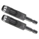 Kozelo 2個セット レザーホールパンチツール 3/8インチ×1/4インチシャンク エクステンション六角シャンクドリルビット カーボンスチール製ホローパンチ...