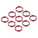 PATIKIL ダーツシャフトリング アルミニウム ダーツOリングアクセサリー プラスチックおよびナイロンシャフト用 9個 レッド