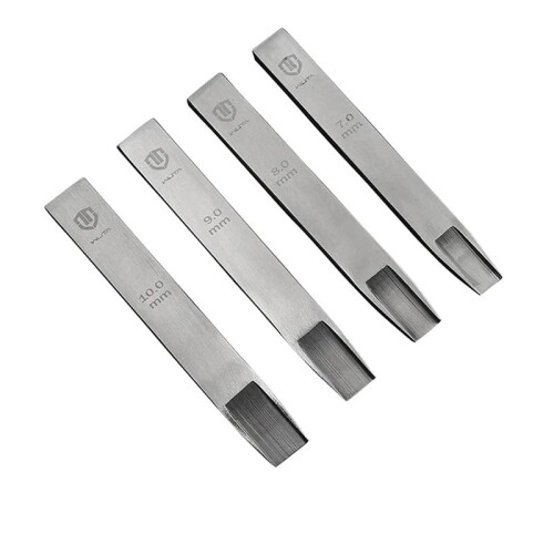 WUTA 4個 革編みレザーパンチツール レザークラフト 工具 DIY 織りパターンカッター 手作業用(7+8+9+10..