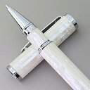 LACHIEVA LUX 自然な手作りマザーオブパールインク高級ローラーボールペン - 海からの贈り物、男女兼用