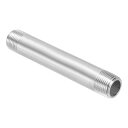 PATIKIL 304ステンレス鋼パイプ継手 G3/8" x G3/8" メススレッド 4インチ/100mm 長さ ニップル鋳造パイプカップリング継手 直径17 mm