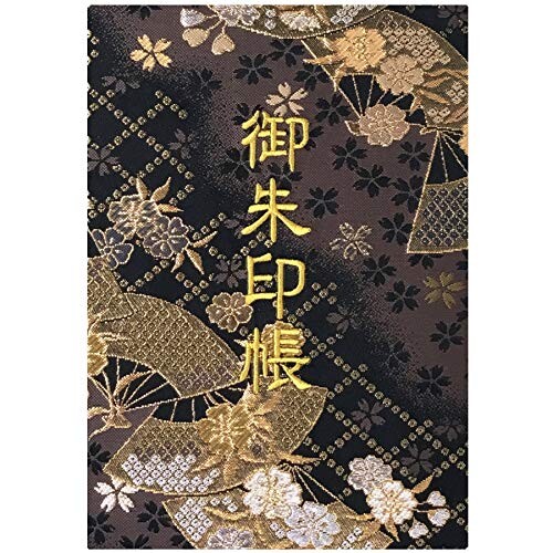 千糸繍院 御朱印帳XL西陣織 金襴装丁/刺繍文字 蛇腹式48ページ 特大判(金色刺繍文字／生成り本文)