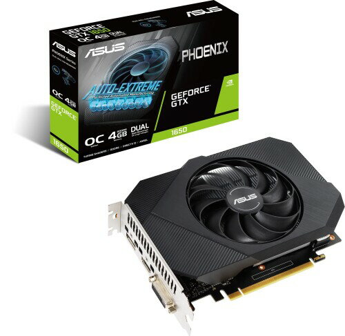 ASUS (エイスース) Phoenix GeForce GTX 1650 OC Edition GDDR6 V2 ゲーミンググラフィックカード (PCIe 3.0 4GB GDDR6メモリ 1x HDMI 2.0b 1x DisplayPort 1.4a 1x DVI-D PH-GTX1650-O4GD6-P-V2)