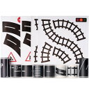 Songdao ロードテープ&カーブステッカーセット 8巻 黒色ハイウェイテープ 交通装飾マスキングテープ おもちゃの車・車両キット用 子供のパーティーギフトに...
