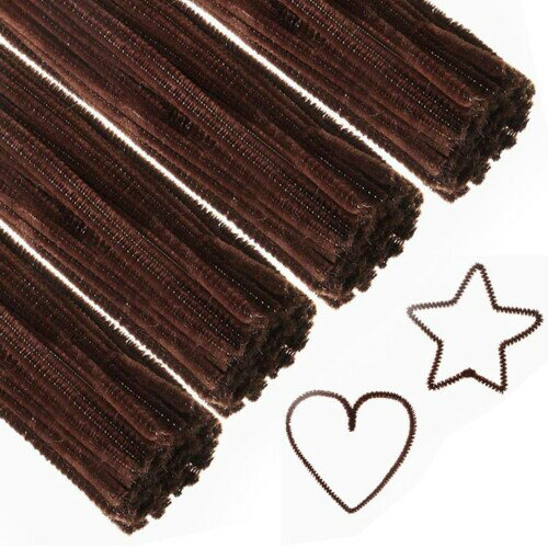 手芸モール 工作モール ブラウン