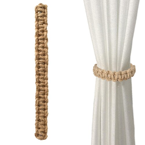 4個 カーテンタイ ドレープの素朴なカーテンネクタイ 手作りカーカーテン留め 飾り ロープカーテンアクセサリー 紐 締め 窓装飾家庭用、屋外用、寝室、オフィス用、ドレープ装飾用 (