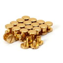 シカゴスクリュー 20個入り 8×4×4mm 真鍮組ネジ コンチョ バッグ ベルト 底びょう リベット スタッズ パーツ 鋲 リベット スタッド ネジ式 レザークラフト DIY ハンドメイド パーツ