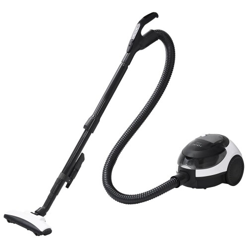 UPstore 掃除機 紙パック式 強力吸引 軽量 コンパクト 手元スイッチ 一人暮らし 水洗い 伸縮パイプ すき間用吸込口 (ブラック/ホワイト)