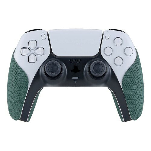 eXtremeRate PlayVital ps5コントローラーに対応する滑り止め汗吸収グリップ、ps5コントローラーに対応するソフトラバーパッドハンドルグリップステッカー、ハニカムテクスチャード加工表面