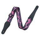 雷パターンプリントパープルアコースティックギターストラップGuitarSstrapエレキギターElectric Guitar Bass Belt Strapエレキベースユニバーサルストラップ