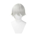 YukiHalolj メンズ ぎんはくしょく ウィッグ 男女両用 耐熱 ふわふわ 毛 かつら 万用型 コスプレ?装用 ウィッグ ファイバー コスチューム イベン...