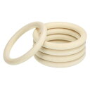 PATIKIL 85mm 木製リング クラフト用 5パック 天然木製リング 未完成木製ル ープサークル ペンダントコネクタ用 ジュエリー作り マクラメ DIYク...
