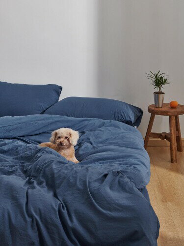 クモリ(Kumori) 寝具カバーセット 布団カバーセット 洗いざらし シワ加工 水洗い やわらか （掛け布団..