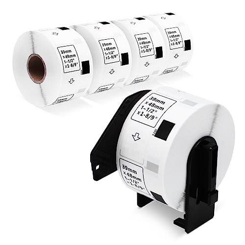 食品表示用ラベル DK-1220 39mm x 48mm 5ロール 感熱ステッカー紙 ブラザー ラベルプリンター QL-800 /..