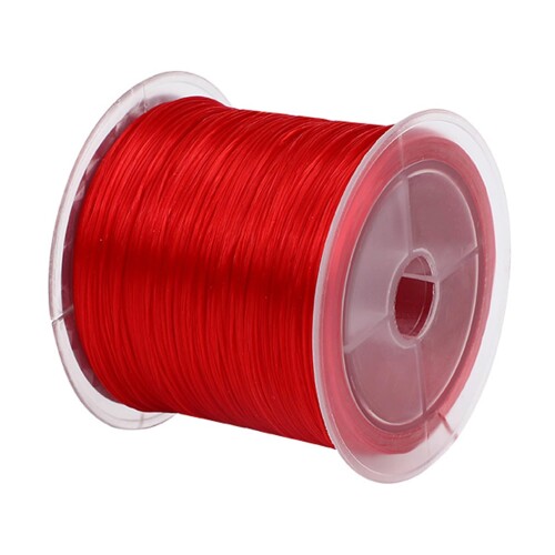 オペロンゴム ブレスレット用 赤 太さ0.8mm 約50m巻 弾力紐 水晶の線 ブレスレット作成 修理 DIY ビーズステッチ糸 伸びる 通しワイヤー コード 伸縮 ストレッチ 手芸 手作り アクセサリー