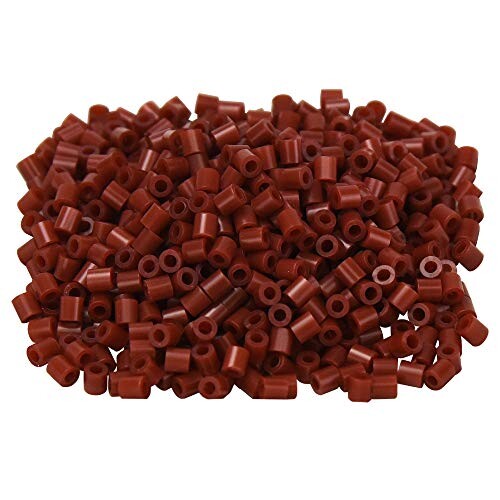 AINetJP アイロンビーズ 単色 ハンドメイド 立体作品 手作り おもちゃ 大容量 (5mm 約8000個, スカーレ..