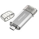 Vansuny USBメモリ Type-C 256GB 高速転送データ USBフラッシュドライブ 2in1 OTG USB 3.0 USB Cメモリスティック デュアル タイプC 256ギガ 大容量 (銀)