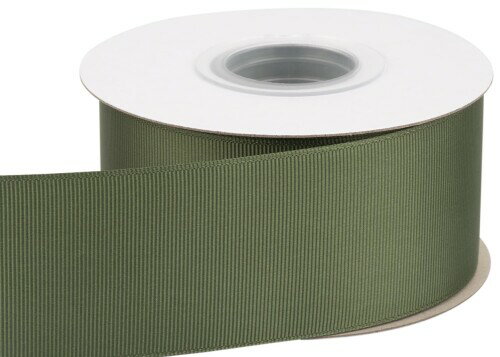幅 50mmソリッドモスグログランリボン、ギフトラッピング、裁縫、ヘアアクセサリー、結婚式の装飾に最適 - 22メートル/巻