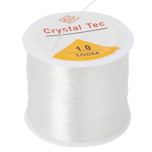 オペロンゴム ブレスレット用 シリコンゴム 太さ1 mm 約100m巻 大容量 ゴム紐 弾力紐 水晶の線 ジュエリー製作 ブレスレット作成 修理 DIY ビーズステッチ糸 伸びる 通しワイヤー コード 伸